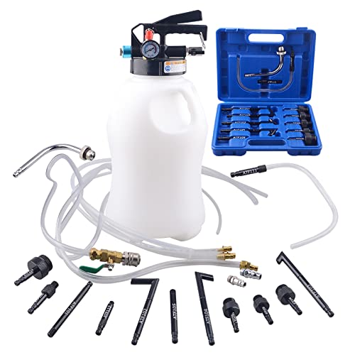 DAYUAN 10L Pneumatic Transmission Fluid Transfer Pump, Gearbox Oil Filling Pump ATF Filler System with 14pcs Filler Adapters