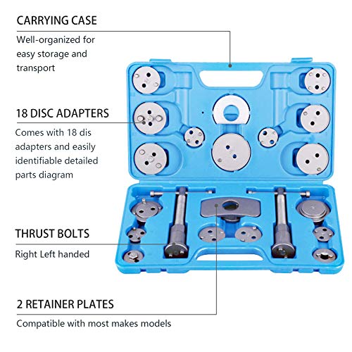 DAYUAN 22pc Disc Brake Caliper Piston Rewind Tool Kit Set