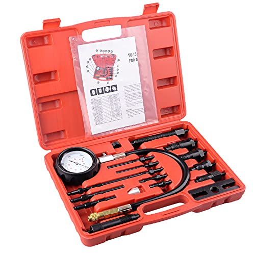 DAYUAN 17 pc Diesel Engine Compression Tester Kit Tool Set Automotive Compressor
