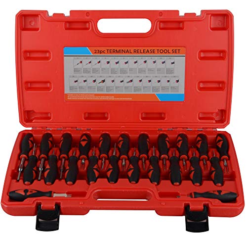 DAYUAN 23 Pcs Automotive Terminal Removal Tool Release Tool Kit Car Electrical Terminal Wiring Crimp Connector Pin Remover Extractor Tool Set